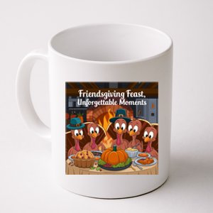 Friendsgiving Feast Cozy Thanksgiving Happy Turkeys Grateful Turkeys Thanksgivin Coffee Mug