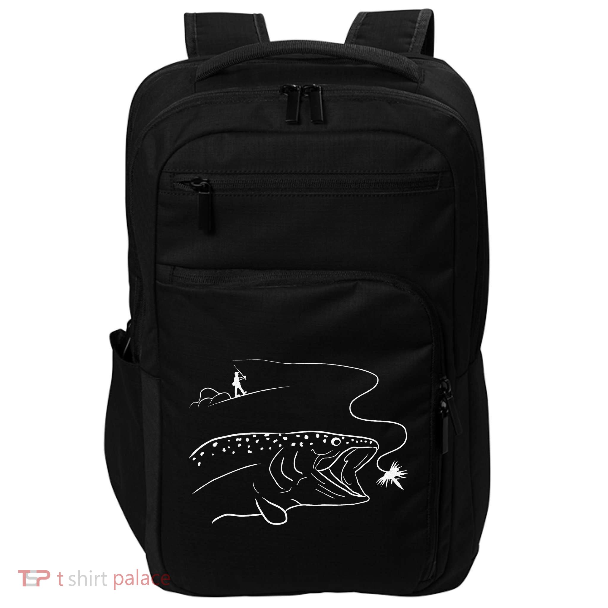 Fly Fishinger Catches Big Trout For Mountain Lover Impact Tech Backpack