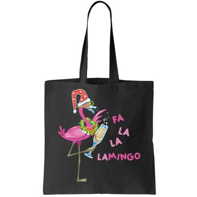 Falala Flamingo Christmas Holiday Festive Tote Bag