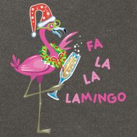 Falala Flamingo Christmas Holiday Festive Cotton Canvas Backpack