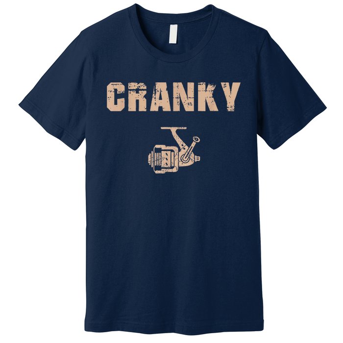 Funny Fishing  Cranky Fishing Reel Premium T-Shirt