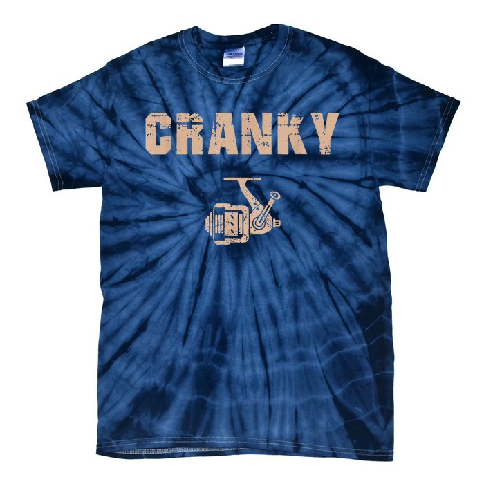 Funny Fishing  Cranky Fishing Reel Tie-Dye T-Shirt