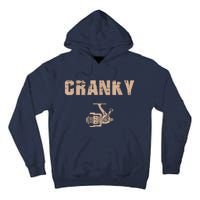 Funny Fishing  Cranky Fishing Reel Tall Hoodie