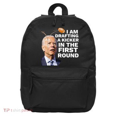 Funny Fantasy Confused Drafting Kicker Football Draft Party Gift 16 in Basic Backpack