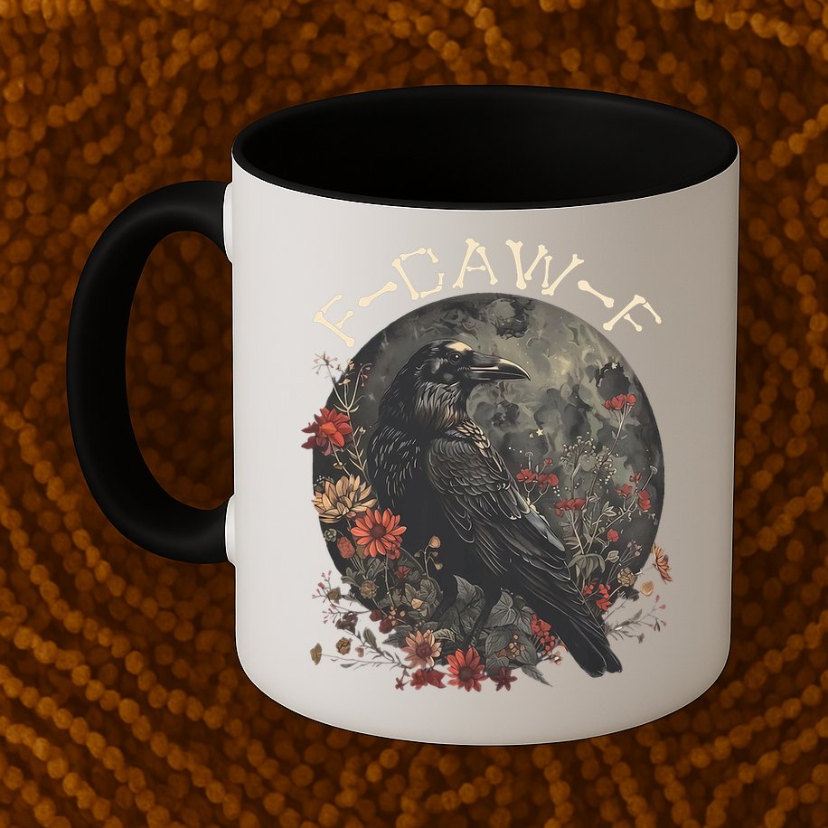 Funny F Caw F Raven Bird Saying Graphic Mug