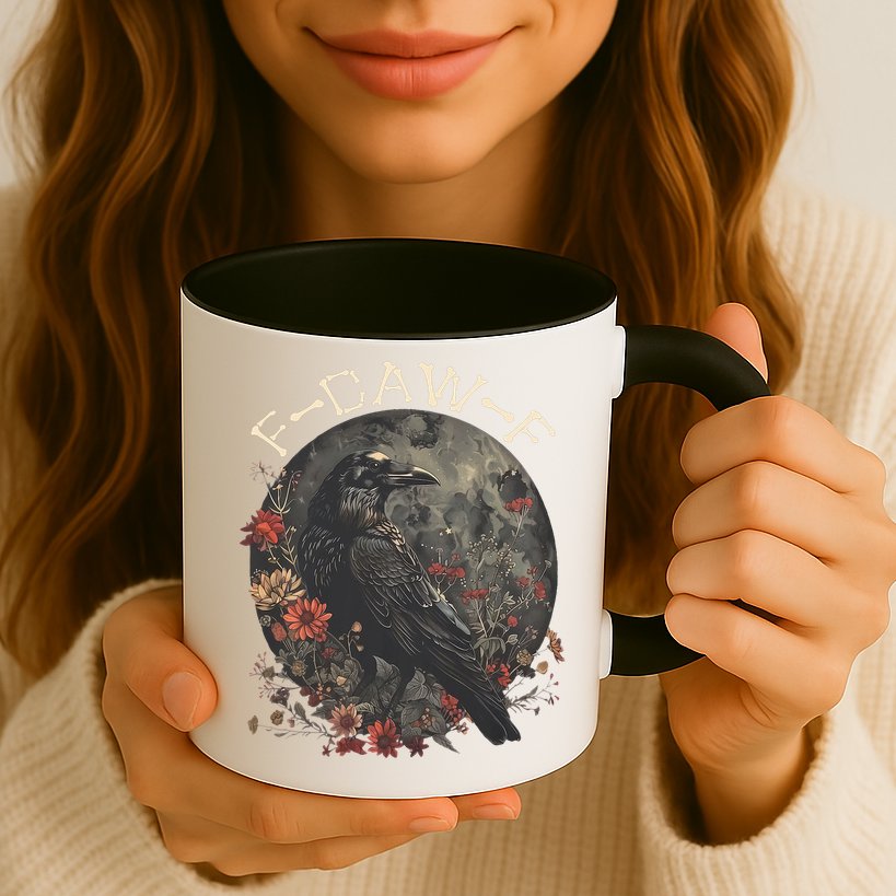 Funny F Caw F Raven Bird Saying Graphic Mug