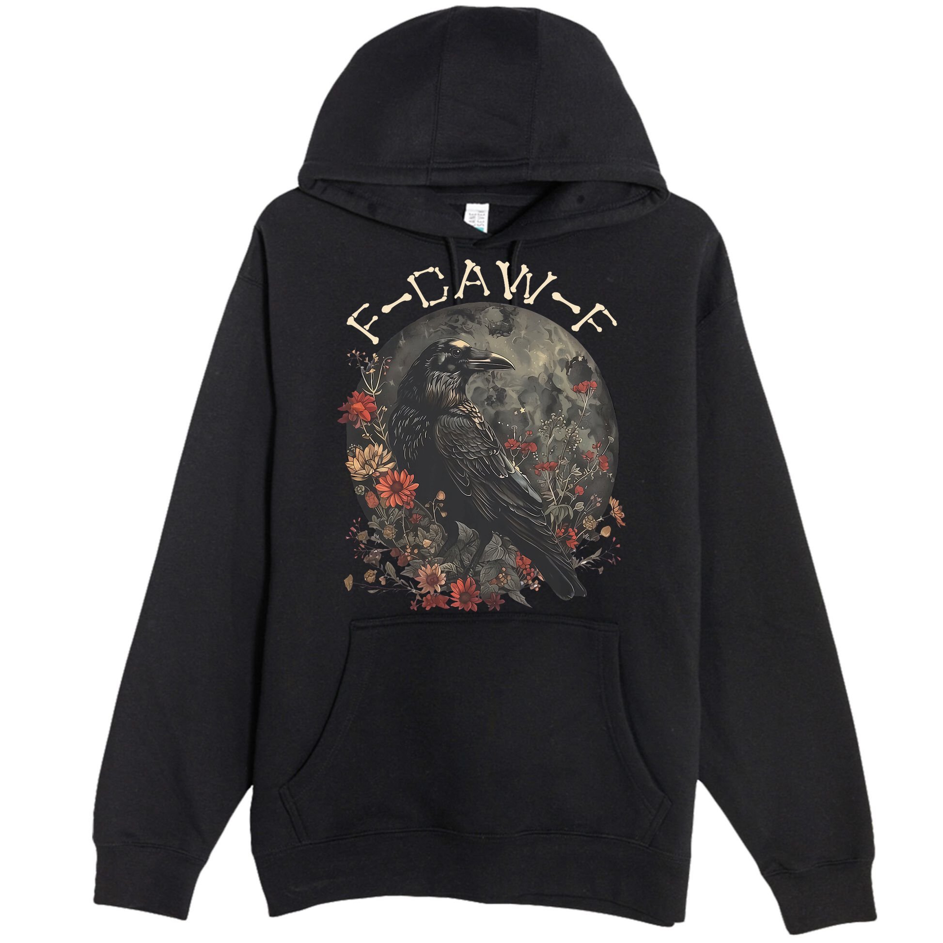 Funny F Caw F Raven Bird Saying Graphic Premium Pullover Hoodie