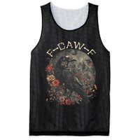 Funny F Caw F Raven Bird Saying Graphic Mesh Reversible Basketball Jersey Tank