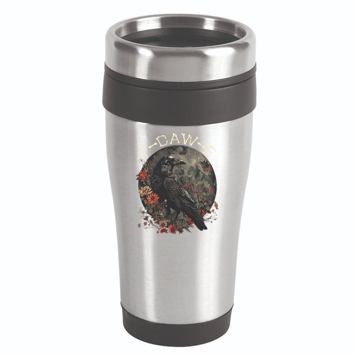 Funny F Caw F Raven Bird Saying Graphic 16oz Travel Tumbler