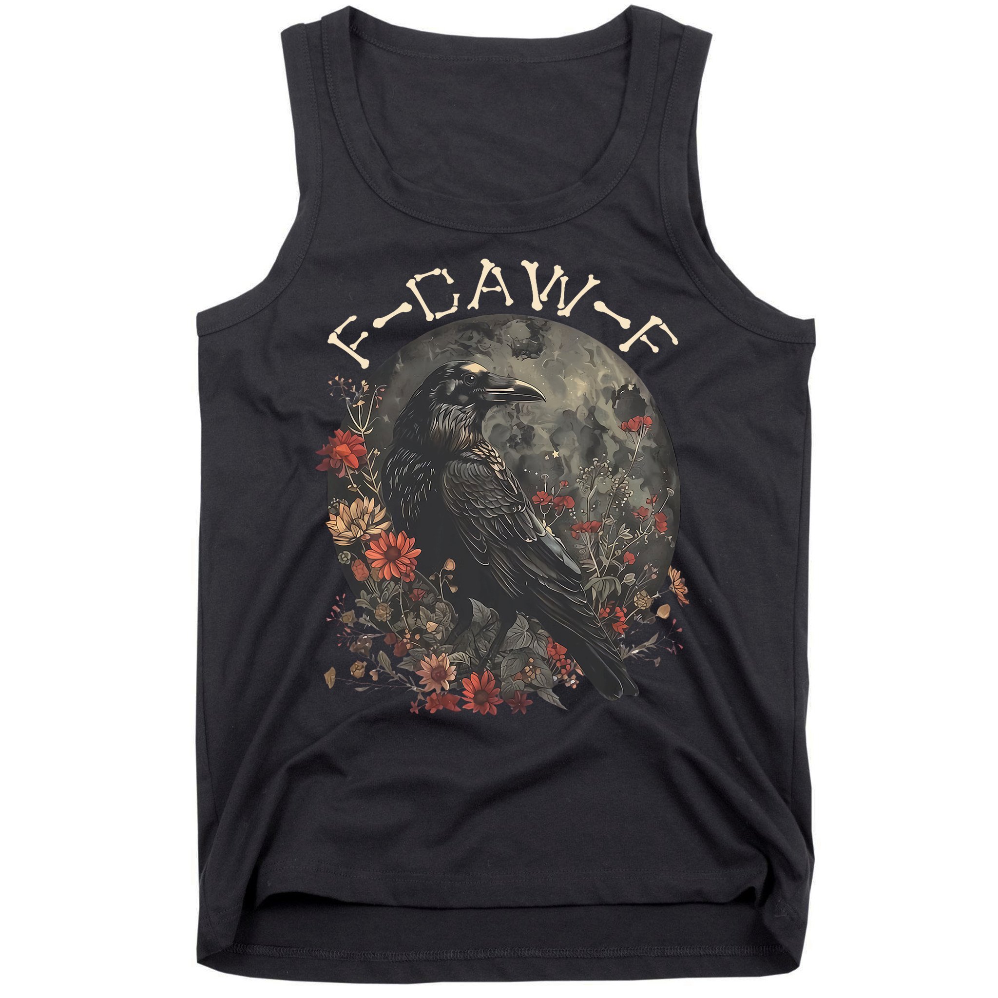 Funny F Caw F Raven Bird Saying Graphic Tank Top