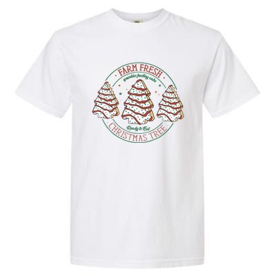 Farm Fresh Christmas Tree Cakes Merry Christmas Foodie Garment-Dyed Heavyweight T-Shirt