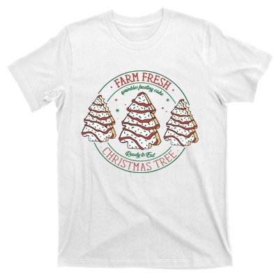 Farm Fresh Christmas Tree Cakes Merry Christmas Foodie T-Shirt