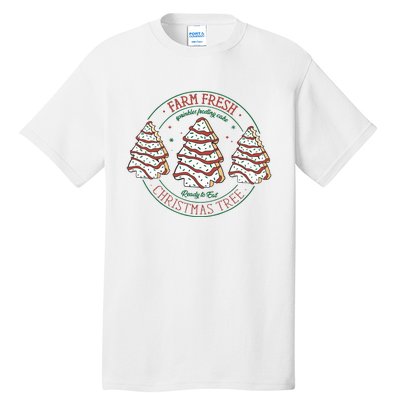 Farm Fresh Christmas Tree Cakes Merry Christmas Foodie Tall T-Shirt