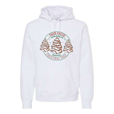 Farm Fresh Christmas Tree Cakes Merry Christmas Foodie Premium Hoodie