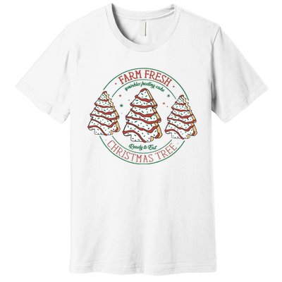 Farm Fresh Christmas Tree Cakes Merry Christmas Foodie Premium T-Shirt