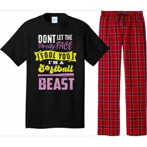 Funny Fastpitch Catcher Softball Game Gift Gift Pajama Set