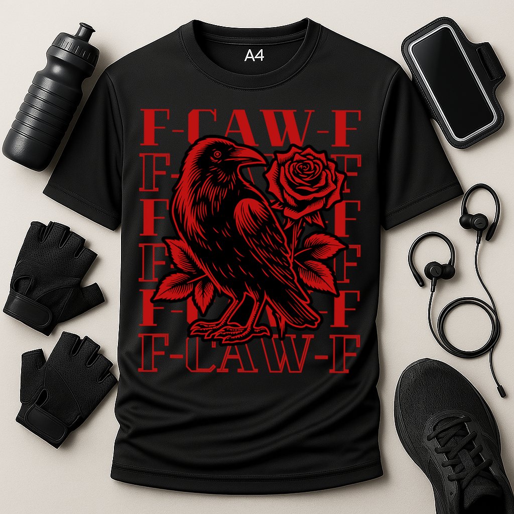 Funny F-Caw-F Crow Black Crow, F-Caw-F Black Bird Performance Shirt