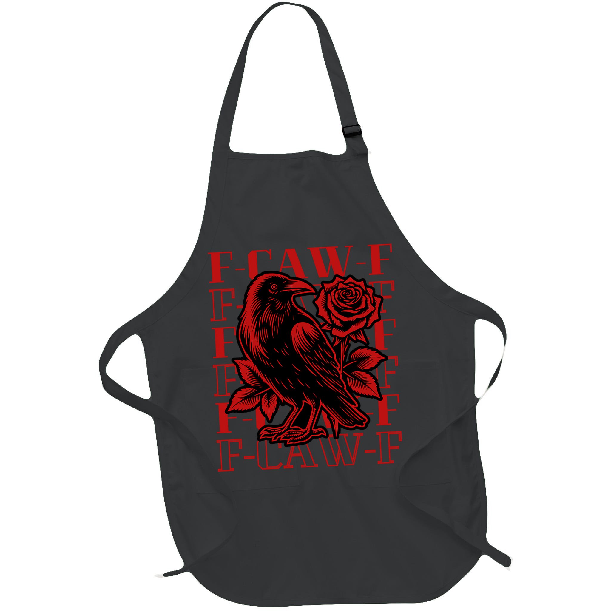 Funny F-Caw-F Crow Black Crow, F-Caw-F Black Bird Apron