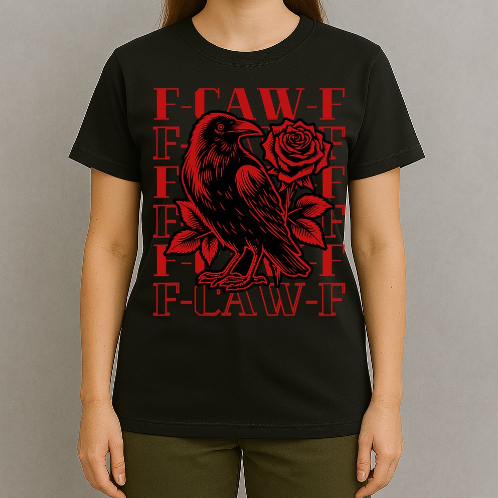 Funny F-Caw-F Crow Black Crow, F-Caw-F Black Bird T-Shirt