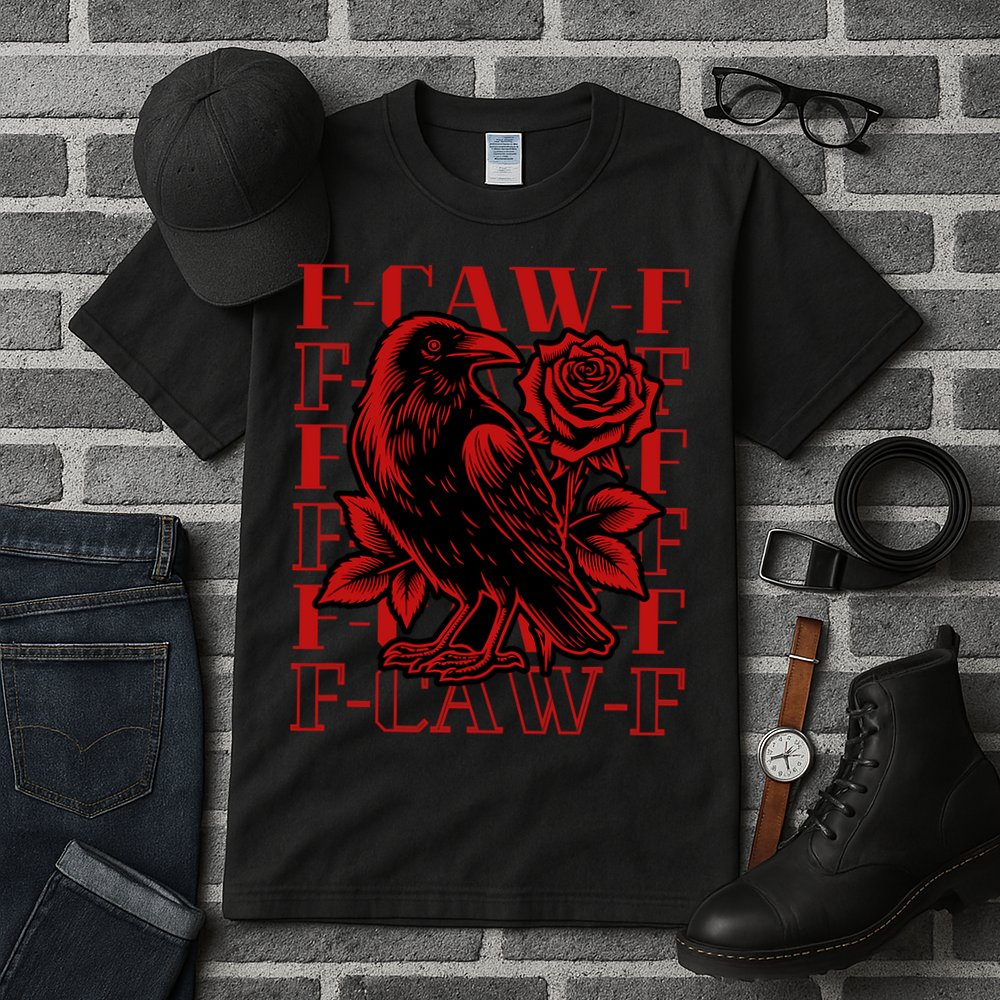 Funny F-Caw-F Crow Black Crow, F-Caw-F Black Bird Tall T-Shirt
