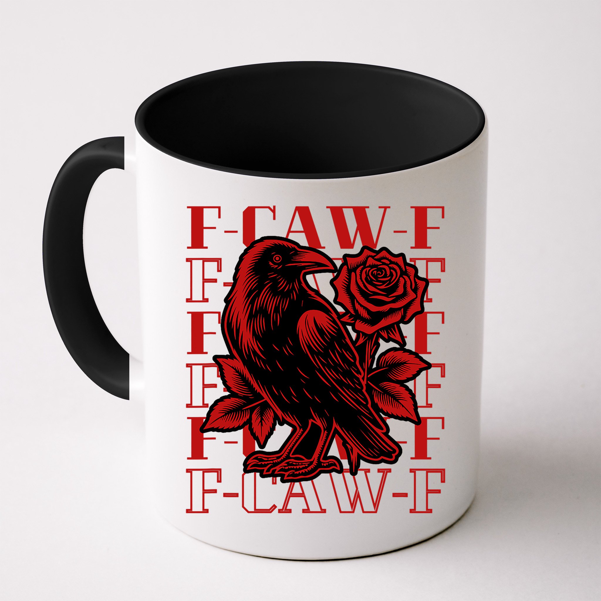Funny F-Caw-F Crow Black Crow, F-Caw-F Black Bird Mug