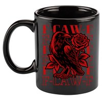 Funny F-Caw-F Crow Black Crow, F-Caw-F Black Bird 11oz C Handle Ceramic Mug