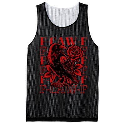 Funny F-Caw-F Crow Black Crow, F-Caw-F Black Bird Mesh Reversible Basketball Jersey Tank