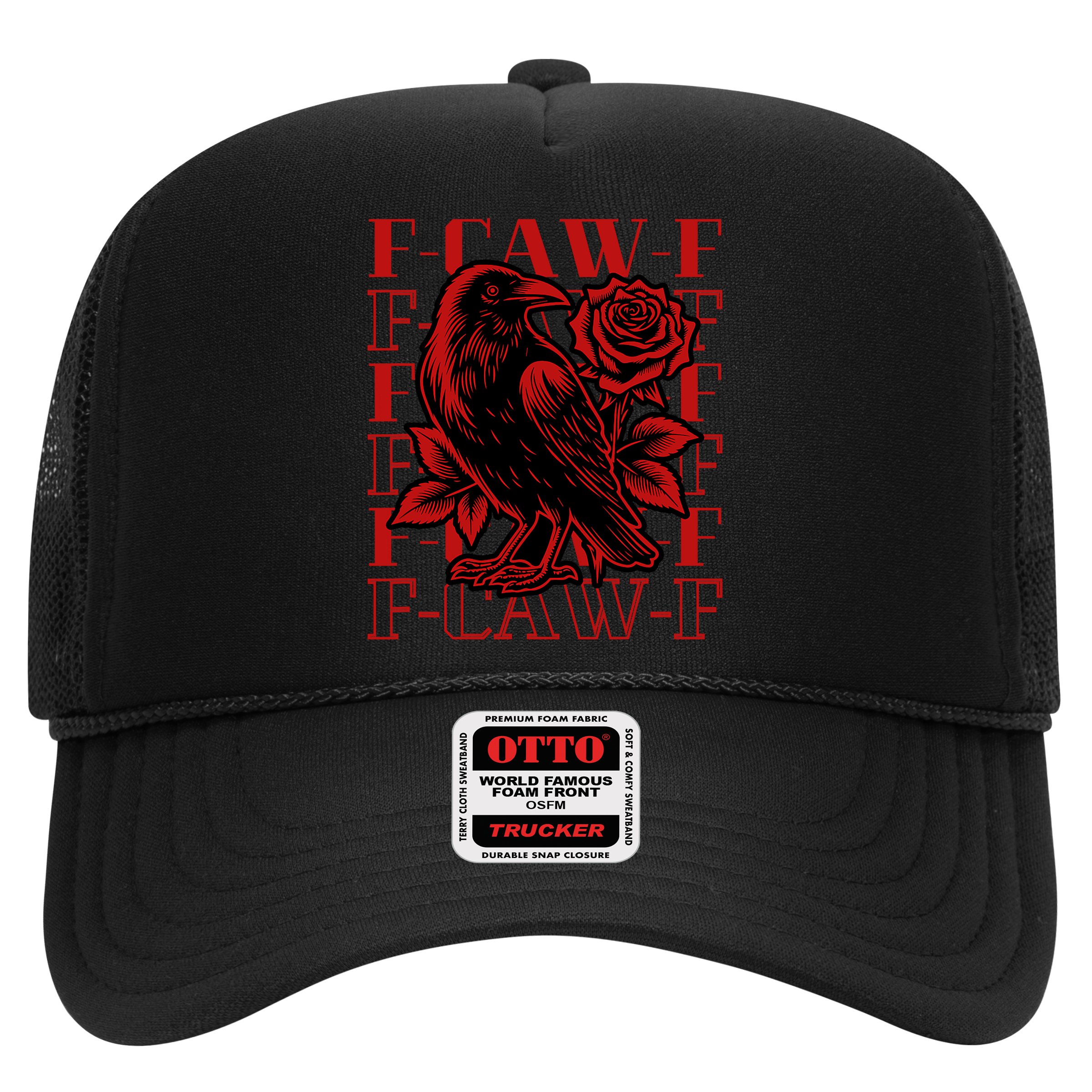 Funny F-Caw-F Crow Black Crow, F-Caw-F Black Bird Hat