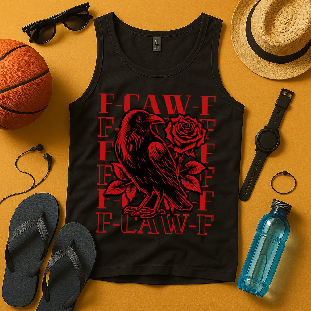 Funny F-Caw-F Crow Black Crow, F-Caw-F Black Bird Tank Top