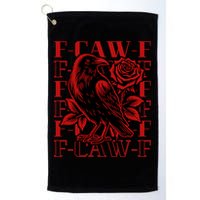 Funny F-Caw-F Crow Black Crow, F-Caw-F Black Bird Golf Towel