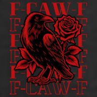 Funny F-Caw-F Crow Black Crow, F-Caw-F Black Bird Golf Towel