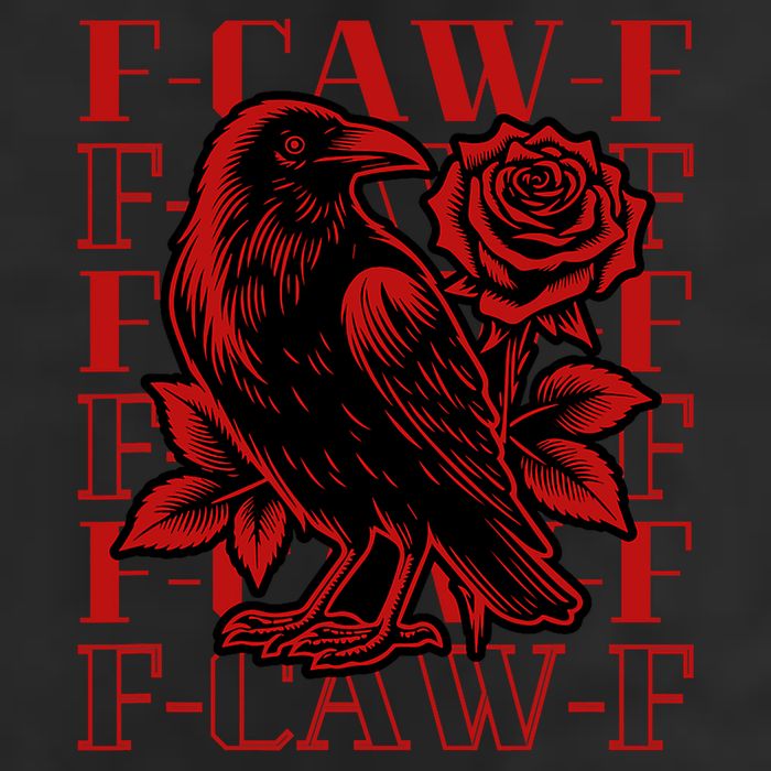 Funny F-Caw-F Crow Black Crow, F-Caw-F Black Bird Golf Towel