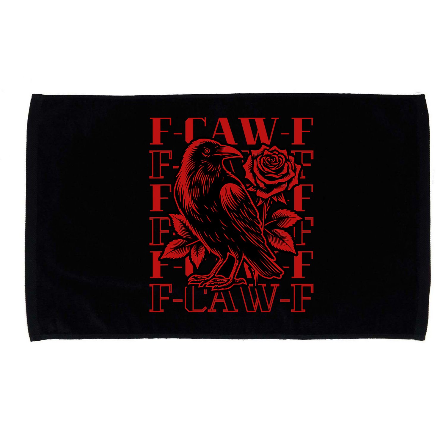 Funny F-Caw-F Crow Black Crow, F-Caw-F Black Bird Microfiber Hand Towel