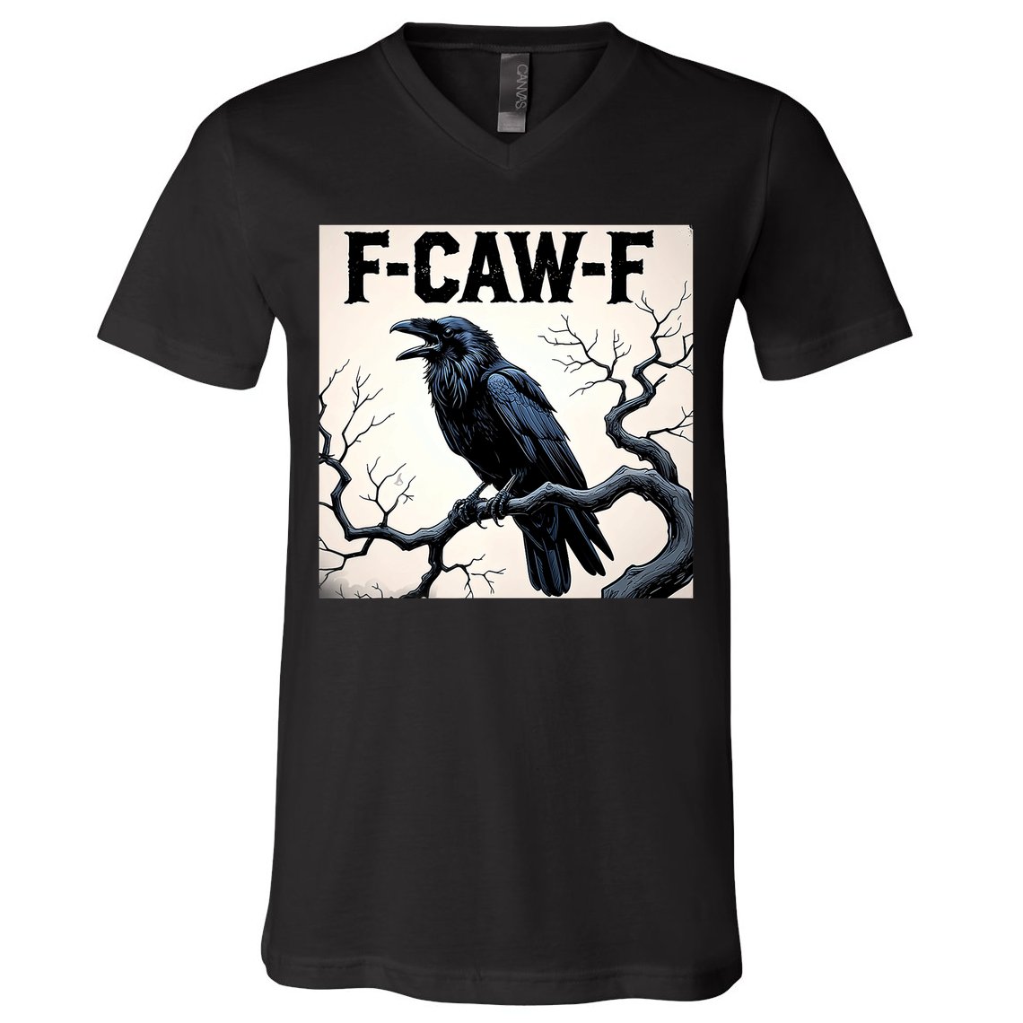 Funny F-Caw-F Crow V-Neck T-Shirt