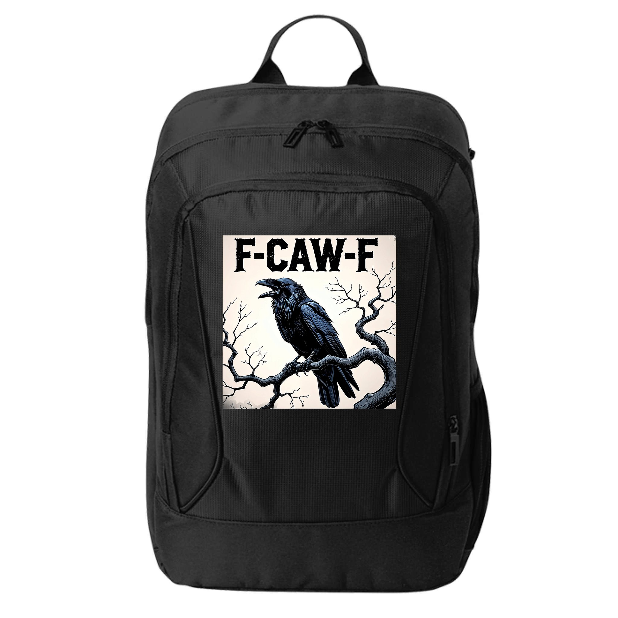 Funny F-Caw-F Crow City Backpack