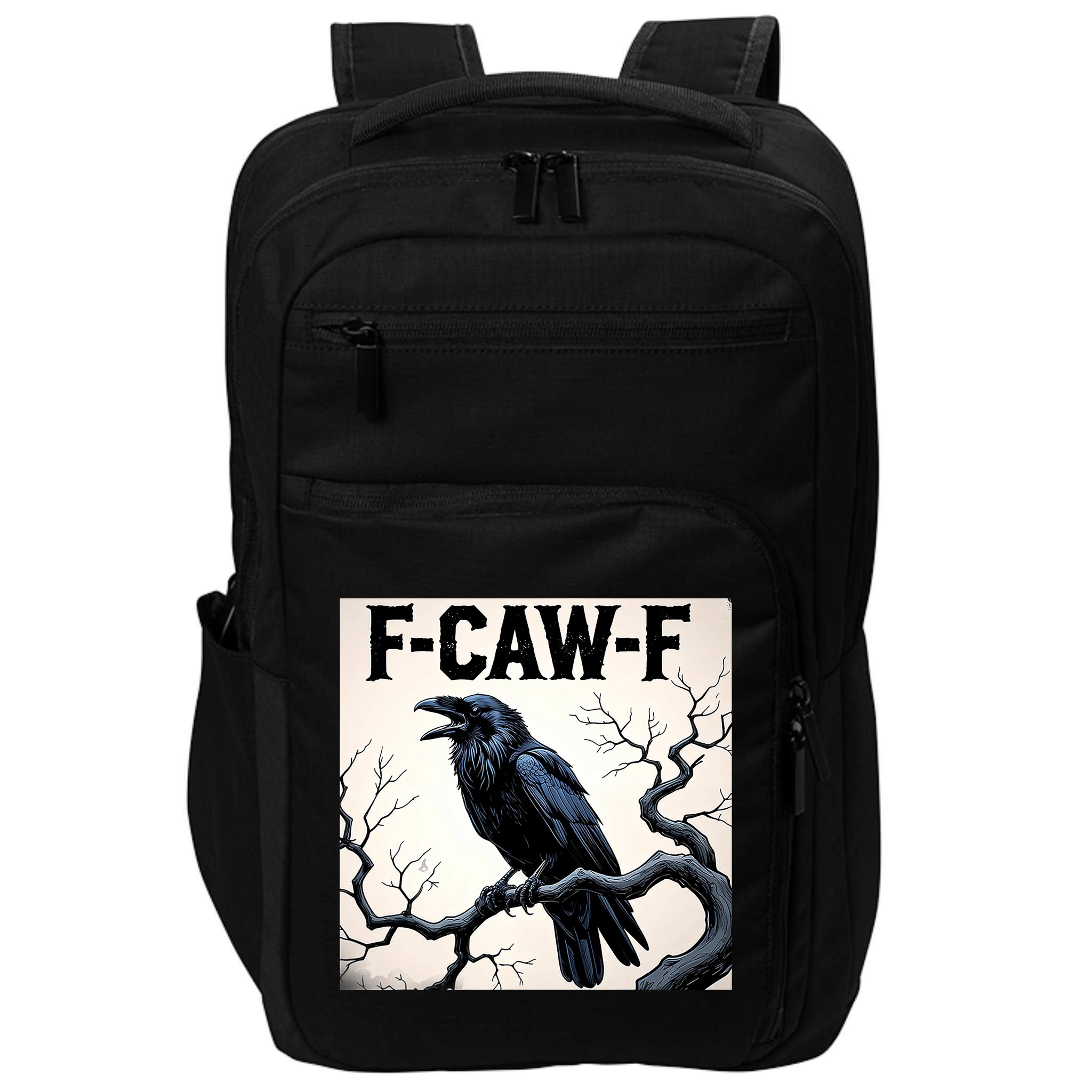 Funny F-Caw-F Crow Impact Tech Backpack