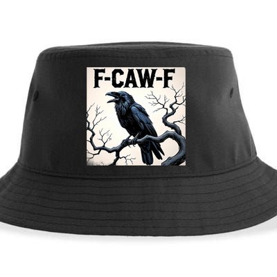 Funny F-Caw-F Crow Sustainable Bucket Hat