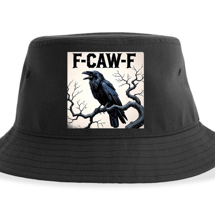 Funny F-Caw-F Crow Sustainable Bucket Hat