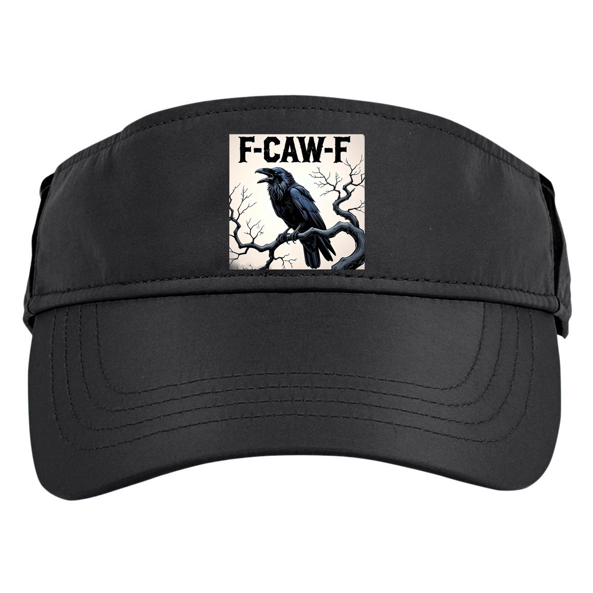 Funny F-Caw-F Crow Adult Drive Performance Visor