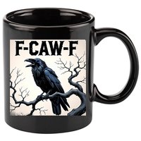 Funny F-Caw-F Crow 11oz C Handle Ceramic Mug