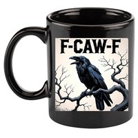 Funny F-Caw-F Crow 11oz C Handle Ceramic Mug