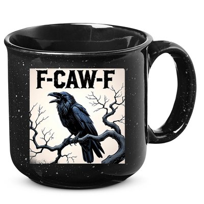 Funny F-Caw-F Crow 15oz Campfire Ceramic Mug