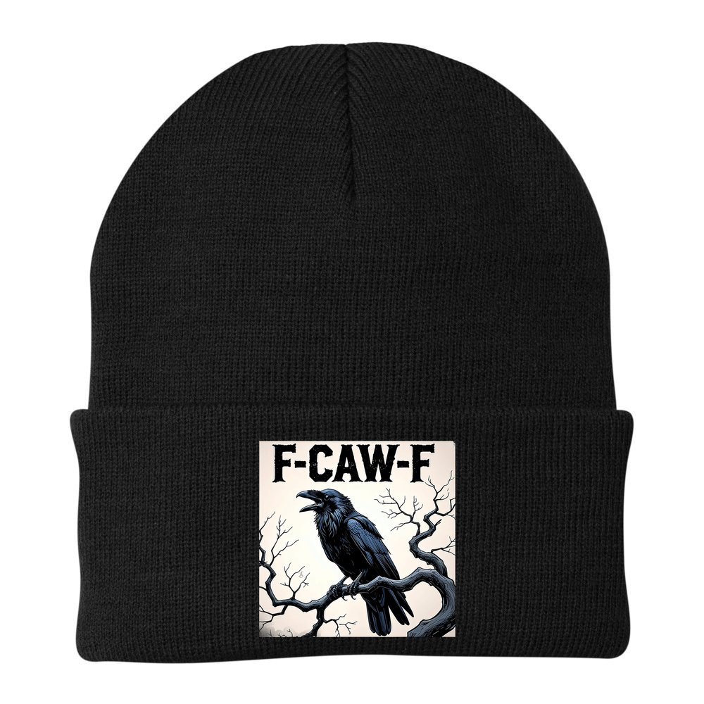 Funny F-Caw-F Crow Beanie