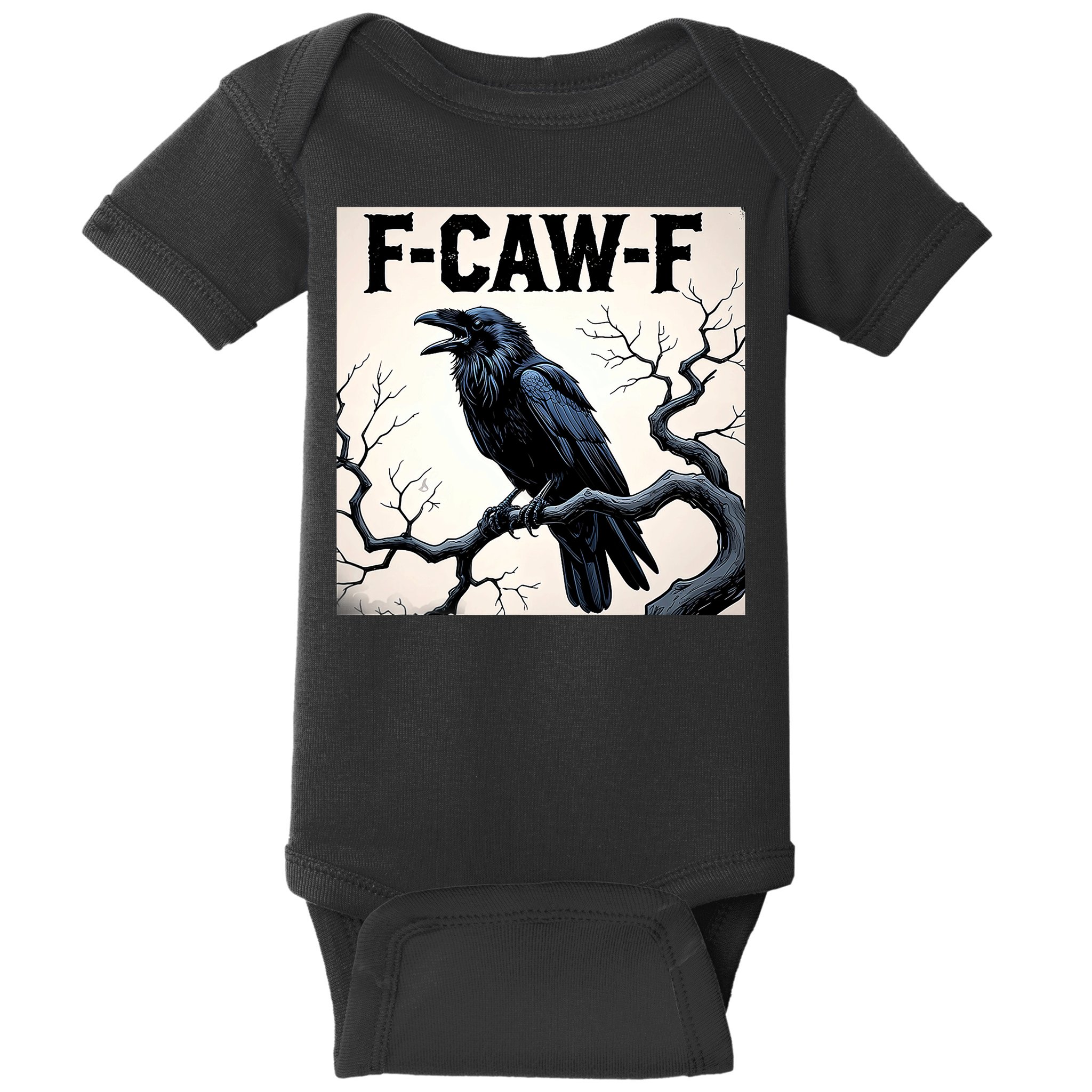 Funny F-Caw-F Crow Baby Bodysuit