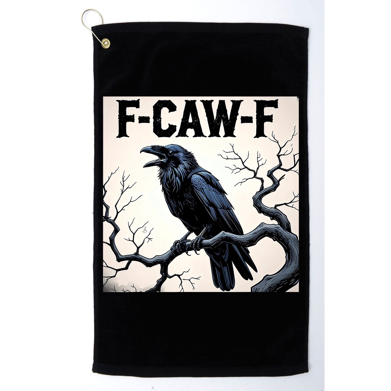 Funny F-Caw-F Crow Golf Towel