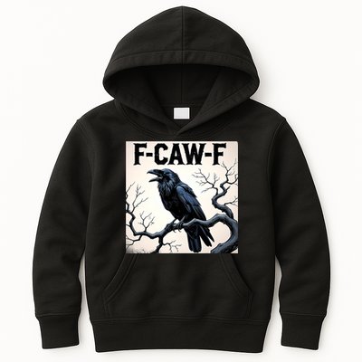 Funny F-Caw-F Crow Kids Hoodie