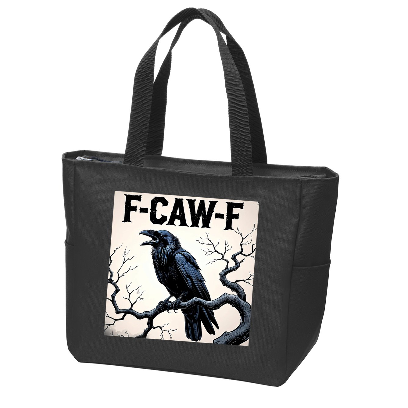 Funny F-Caw-F Crow Zip Tote Bag
