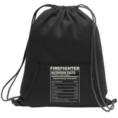 Firefighter Funny Courage Fireman Sweatshirt Cinch Pack Bag