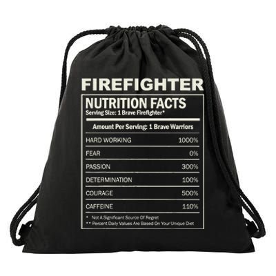 Firefighter Funny Courage Fireman Drawstring Bag