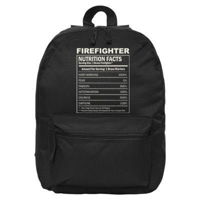 Firefighter Funny Courage Fireman 16 in Basic Backpack